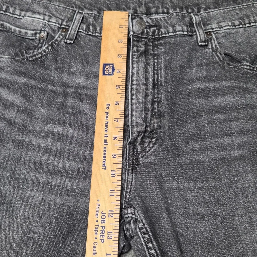 Levis 559 Jeans Mens W40 L30 Relaxed Straight Mid Rise Black Wash Faded Denim